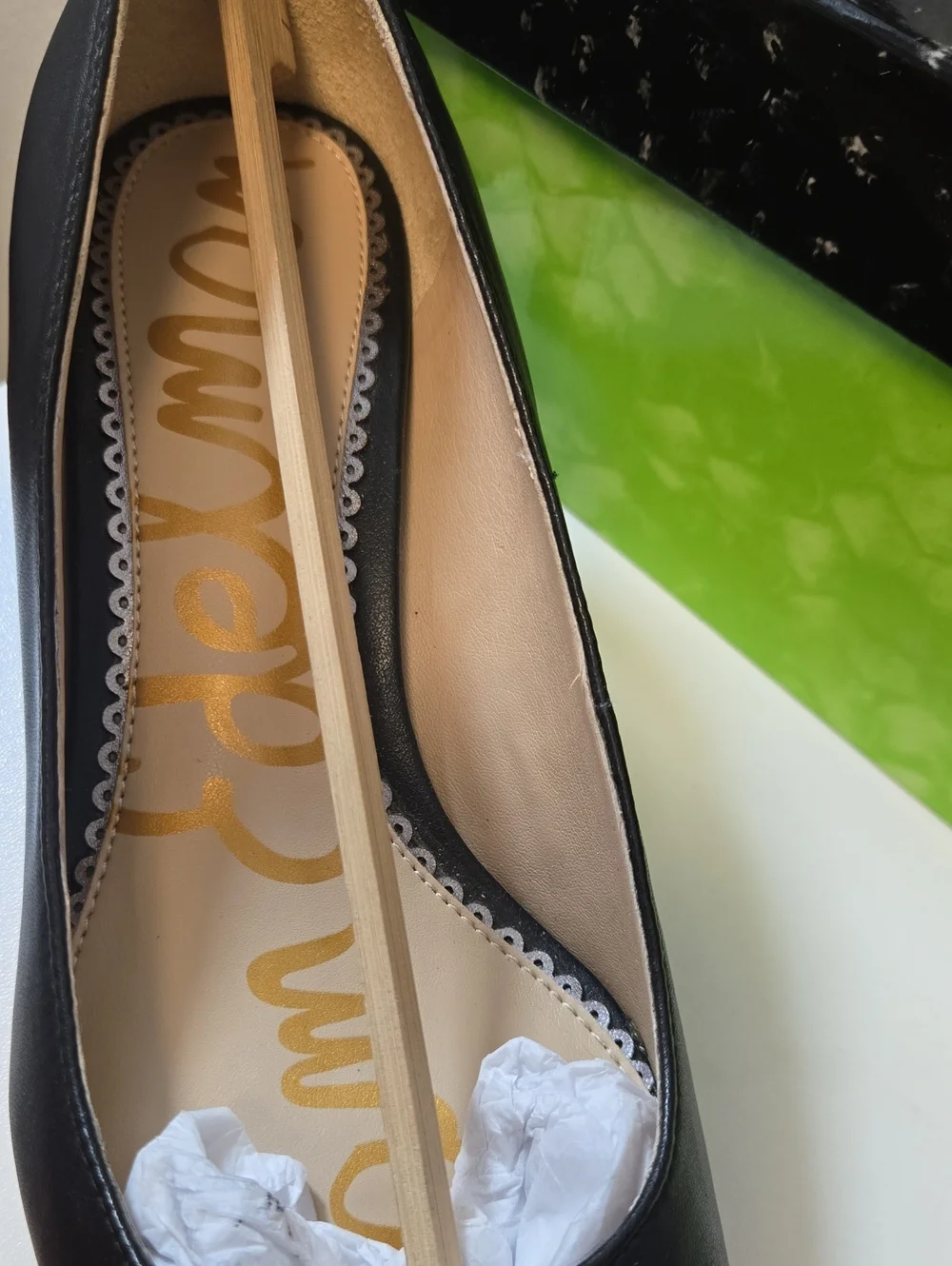 EUC Sam Edelman Black Leather Pointed Toe Stiletto Pumps